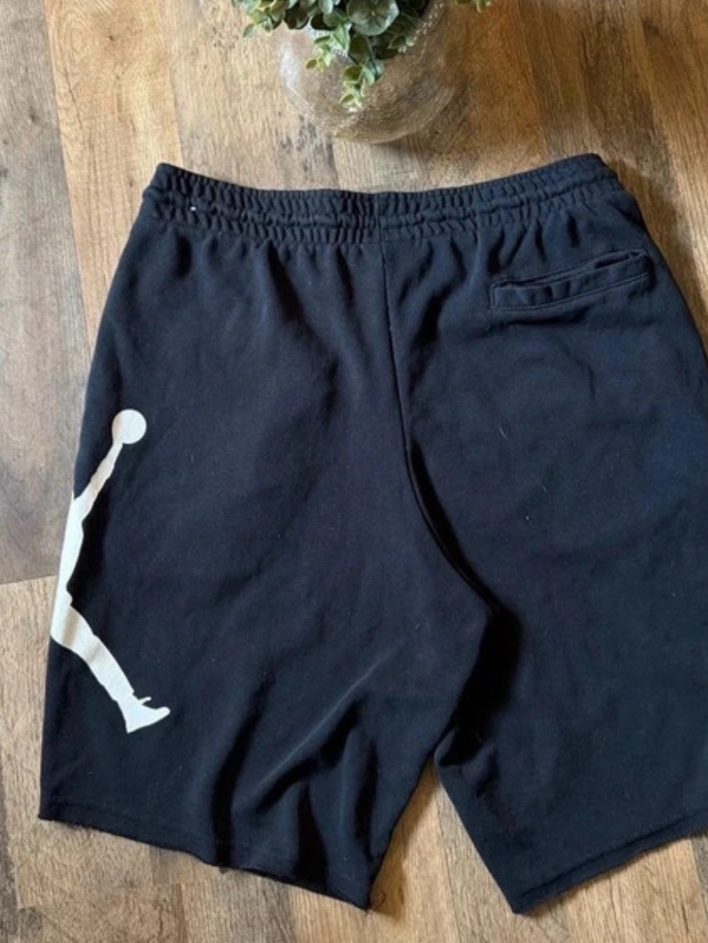 Jordan Black Athletic Shorts with White Jumpman Side Logo